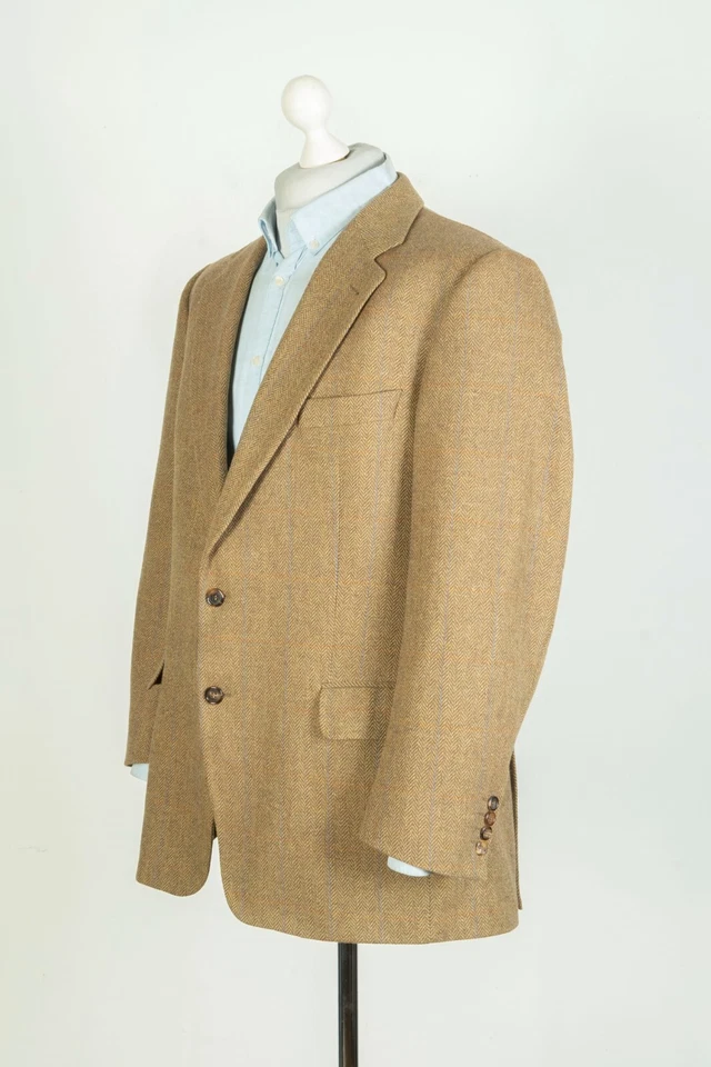 Kiton Napoli Pure Wool Brown Beige Mens Jacket Blazer Size 52 - Image 2 of 4