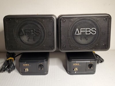 Vintage Aiwa AFBS Full Range Powered Speaker System AFB-7U