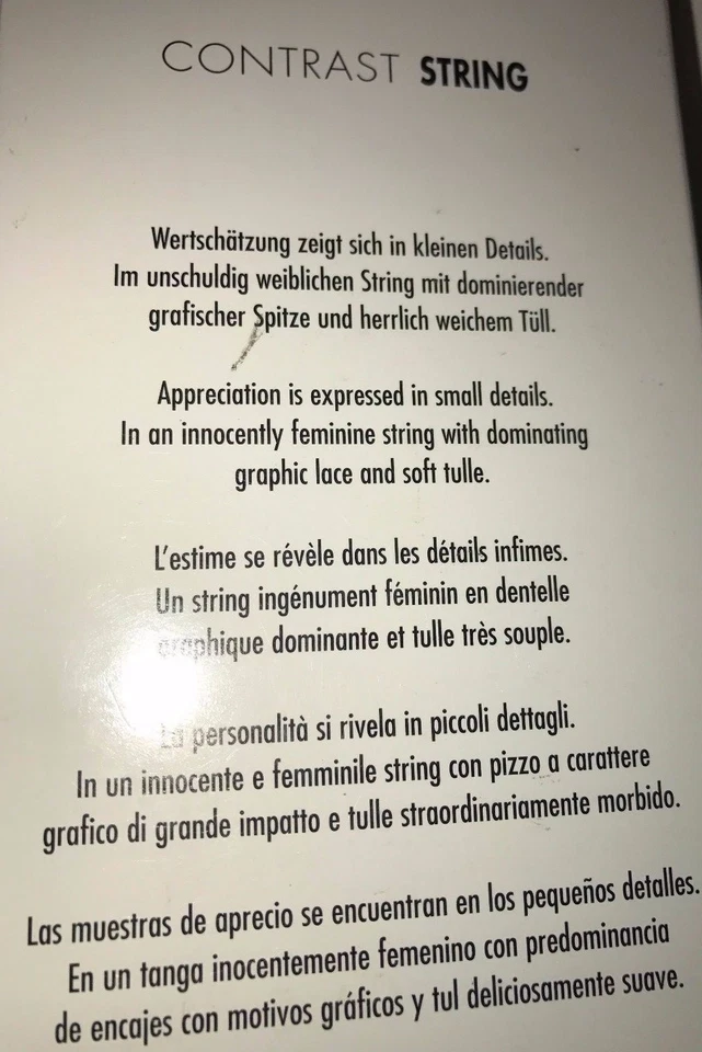 Wolford Contrast String Size: Large Color: Buttermilk / Black 69265  - Image 2 of 4