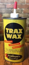 VINTAGE TRAX WAX CAN THE WEATHER PROOF CO CLEVELAND LUBRICANT & RUST PREVENTION