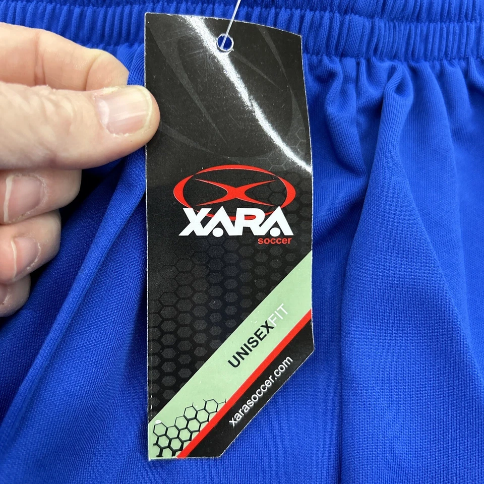 Pantalones Cortos de Fútbol Xara Azul Unisex Ajuste para Jóvenes Medianos NUEVO Pantalones Cortos de Liga Foto 2 de 3