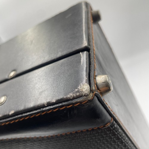 Maletín Bally Adjunto Estuche Traje Estuche de Negocios Cuero Negro /183 - Imagen 16 de 23
