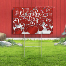 Happy Valentine's Day Backdrop yard sign Romantic Cupid Photo Background Decor