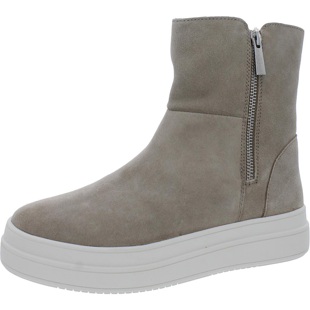 Женские серые замшевые зимние ботинки J/Slides 7.5 Medium (B,M) BHFO 3387