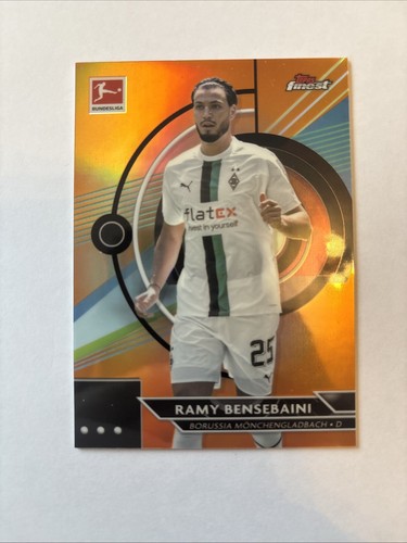 2022/23 Topps Finest Bundesliga Ramy Bensebaini Orange /25 MÃ¶nchengladbach