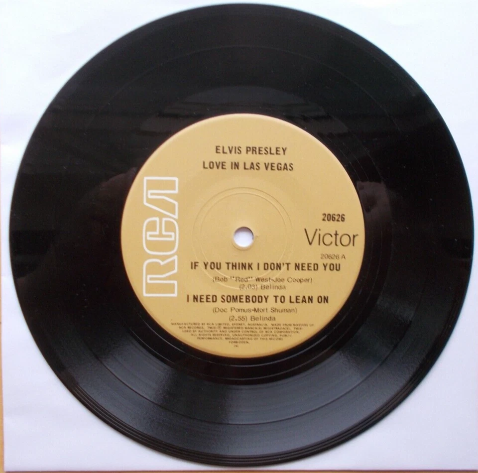 ELVIS EP Love in Las Vegas★If you Think i Don`t need you★Come O★RCA Victor 20626 - Bild 2 von 4