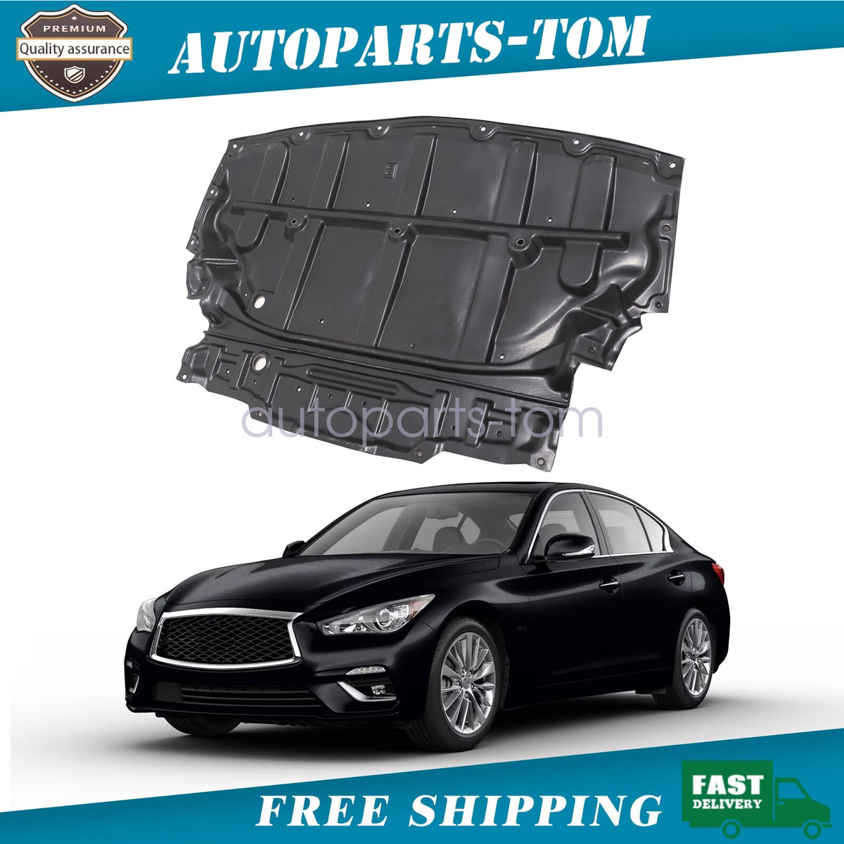 Engine Splash Shield Under Cover For 2014-2023 Infiniti Q50