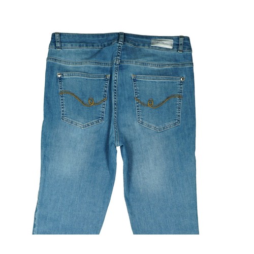 Alba Moda Jeans Damen super Stretch 7/8 ankle Hose Slim mid S 36 W29 blau Spitze - Bild 5 von 5
