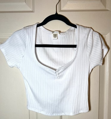 Bozzolo White Crop Top, M
