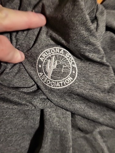 Adidas Golf Shirt Polo XL Gray Stretch Arizona Golf Association Logo Embroidered - Picture 7 of 8