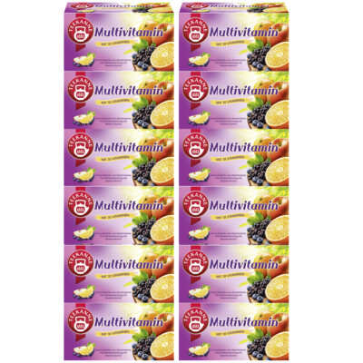 Teekanne Multivitamin mit 10 Vitaminen erlesene Früchten 60g 12er Pack