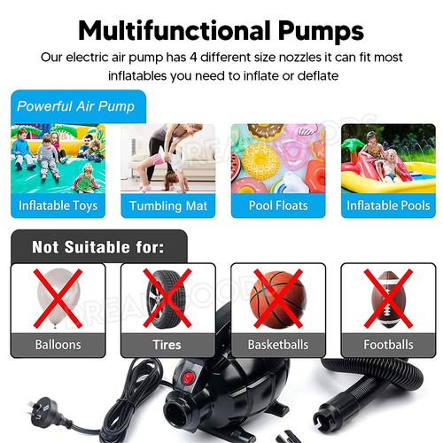 Electric Air Track Pump Inflatable Airtrack Gymnastics Tumbling Mat Floor Home - Picture 6 of 11