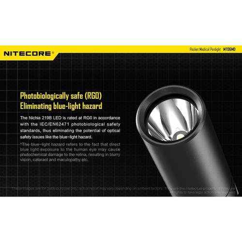 ~NEU~ Nitecore MT06MD-PG, 180 Lumen 2xAAA LED Penlight, Pupillenmessgerät, Nichia 219B - Bild 4 von 6
