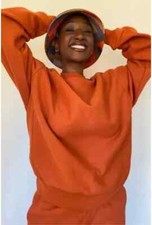 Champion Premium Reverse Weave Crewneck Sweatshirt Burnt Orange Size: XL