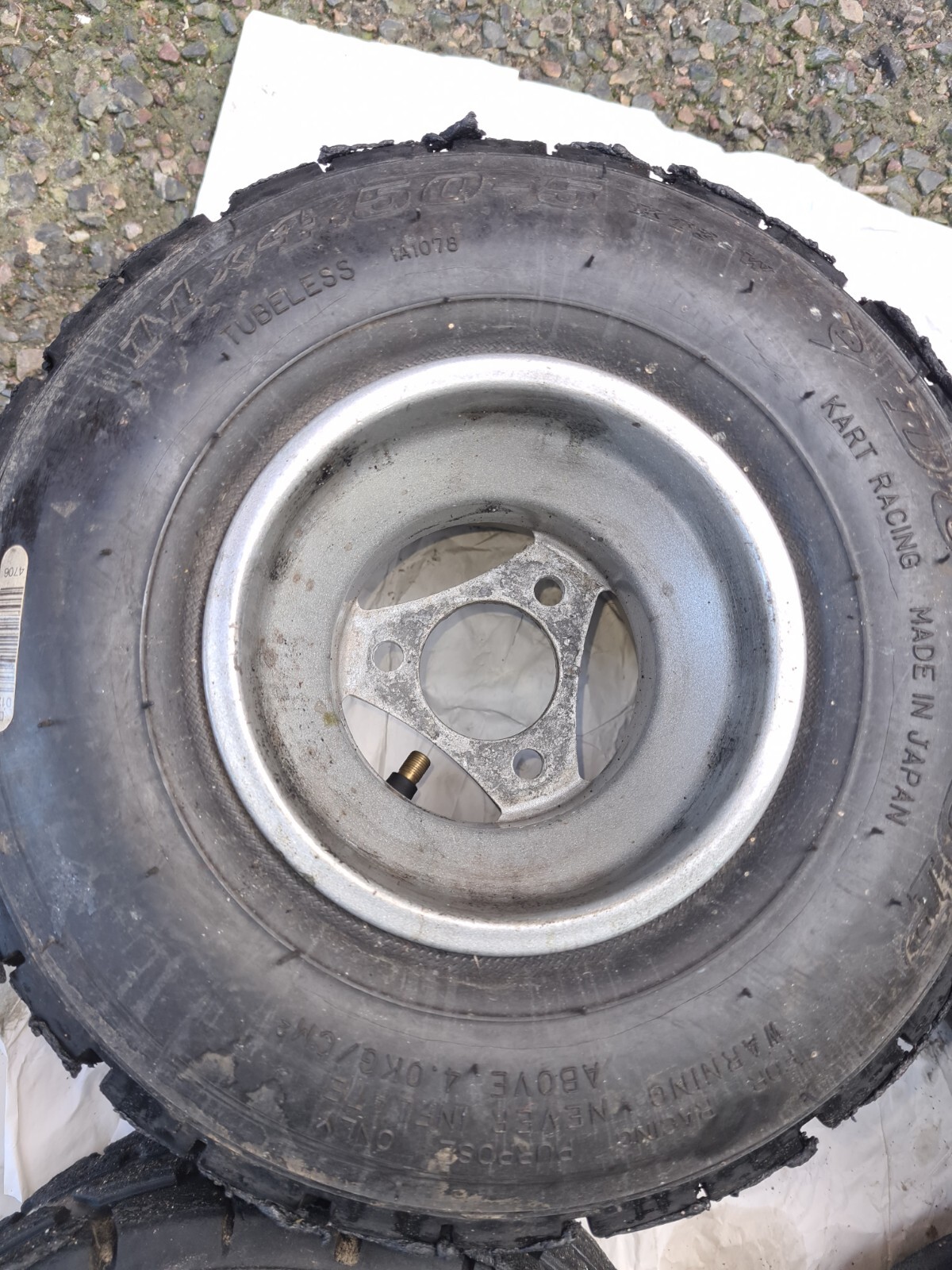 Honda cadet kart ZIP Comer Topkart Rims Dunlop KT3 WET tyres eBay