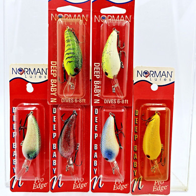 Vtg New Norman 1/4 oz Deep Baby N Crankbait Fishing Lure 6 - 8 Ft
