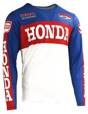 New 2023 JT Racing Team Honda Authentic Licensed 1970 Retro Style Moto Jersey