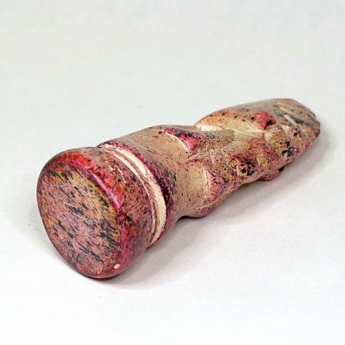 African Hand Carved Soapstone Knight Replacement 3" Pink Chess Piece 07516 - Picture 4 of 4