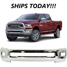 New Chrome Front Bumper For 2010-2018 Ram 2500 3500 With Fog Lamps Ships Today