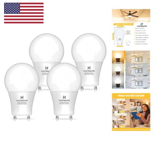 GU24 LED Light Bulb,A19 Shape Bulb,9W 100W Equivalent,900 Lumens,2700K Warm W...