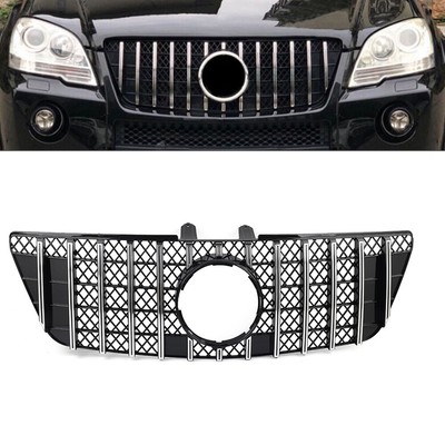 GTR Style Front Bumper Hood Diamond Grille For Benz ML Class W164 09-2012