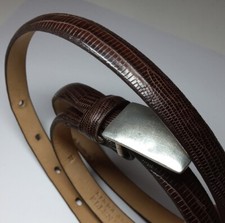 Womens LEATHER BELT by Linda Allard Ellen Tracy Size M 28"-32" Waist Made in USA