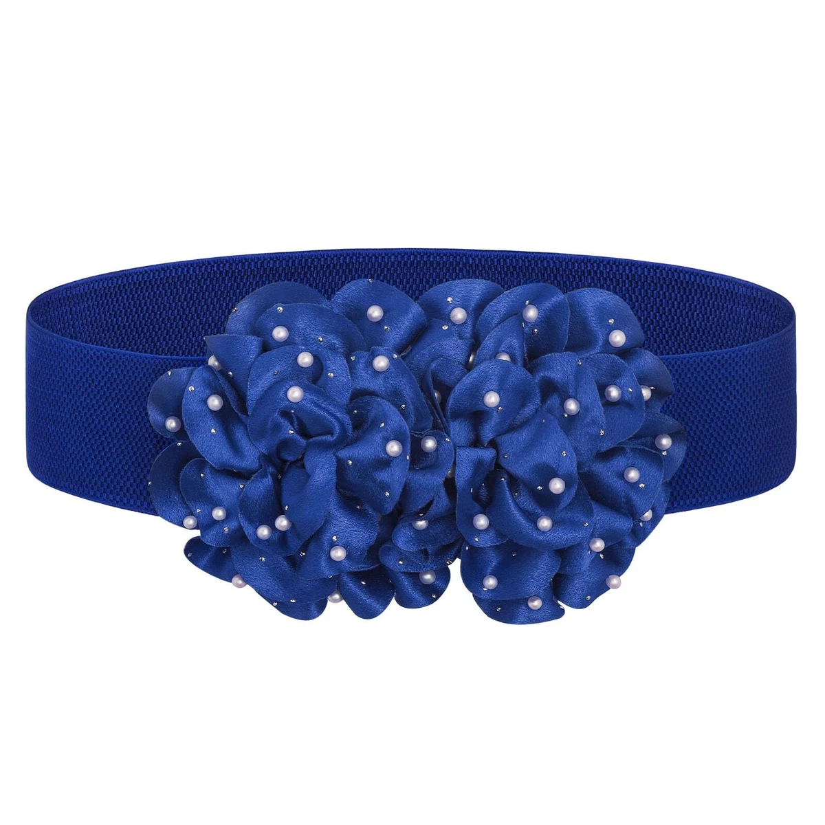 5 Blue belts for women or flower girls. b.b. Simon Bluebell Flower Crystal Belt – Dudes Boutique main image 2