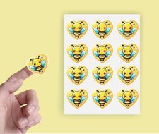 x24 Cute Bee Envelope Seal Craft Vinyl Stickers cr983