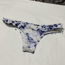 Victoria  s Secret Minimal Cheeky Bikini Bottom Sz S Small White With Frill