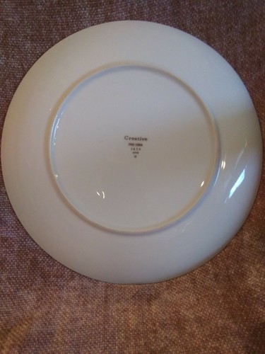 2 - 9 1/2" Luncheon/Dinner Plates Creative Fine China 1014 Japan Platinum Star B - Picture 3 of 8