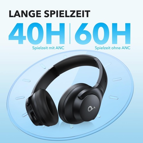 Anker Soundcore Q20i kabellose Bluetooth Over-Ear-Kopfhörer Bass 40Std ANC-Modus - Bild 5 von 8