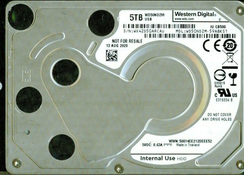 WD50NDZM-59A8KS1 Western Digital 5TB USB C WX42 AUG 2020 - 第 2/2 張圖片