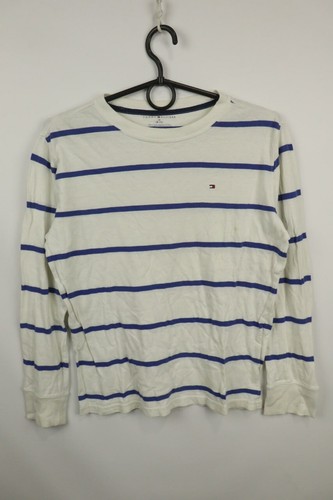 Tommy Hilfiger White Cotton Long Sleeve Pullover Crew Neck Sweatshirt M (8-10Y)