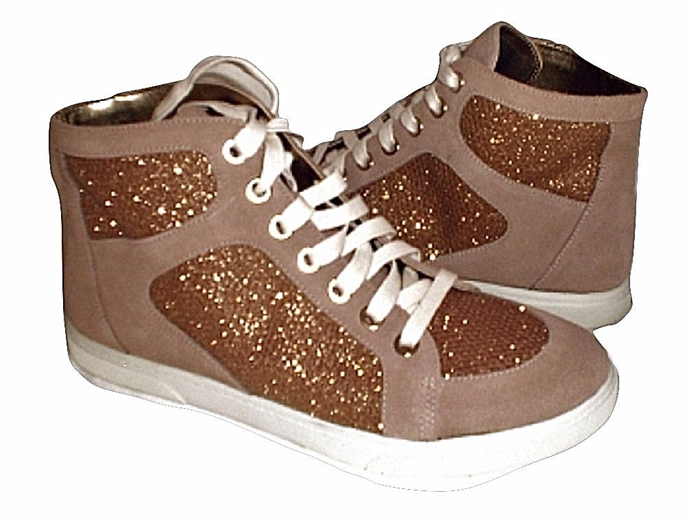 Enzo Angiolini Sovann athletic schuhe high top sneakers gold /natural 8.5 Md NEU Enzo Angiolini Sovann athletic schuhe high top sneakers gold /natural 8.5 Md NEU