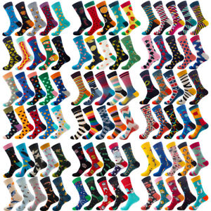 10-Pairs-Mens-Cotton-Work-Socks-Funny-Colourful-Novelty-Dress-Socks-For-Men-Gift
