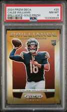 2024 Panini Prizm Deca Caleb Williams #20 Brilliance Gold 10/10 PSA 8