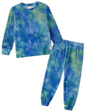 Soft Comfy Pajamas for Boys/Girls long sleeve 2pcs Tee and Pants Pjs Set tie ...