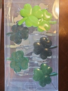 12 PCS Shamrock Shower Curtain Hooks Shower Decor, Rustproof Bathroom Decorat...