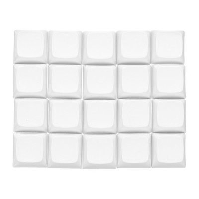 20Pcs PBT Keycap Set Mechanical Numeric Keypads for Keyboard White