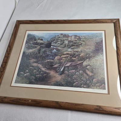 Evelyn Woodward ''After A Good Day's Catch'' Signed & Numbered Art Print Framed
