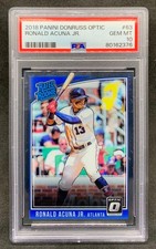 2018 Donruss Optic RONALD ACUNA JR Braves Rated Rookie RC #63 Gem Mint PSA 10