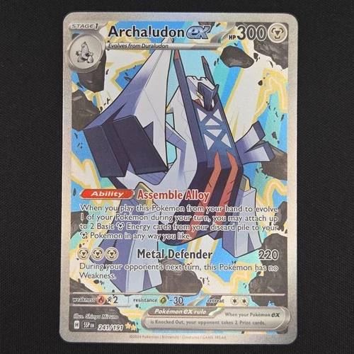 Pokemon TCG Card Archaludon ex 241/191 Surging Sparks Special Illustration - NM