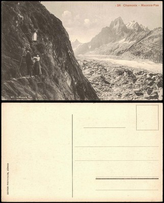 CPA Chamonix-Mont-Blanc Le Mauvais Pas; Umlandansicht 1910