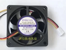EVERCOOL EC6020L12EA DC12V 0.14A 60*60*20MM 3-pin silent cooling fan