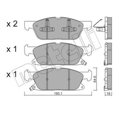 METELLI Bremsbeläge Bremsbelagsatz Vorderachse für Ford Kuga III DFK S-Max CJ