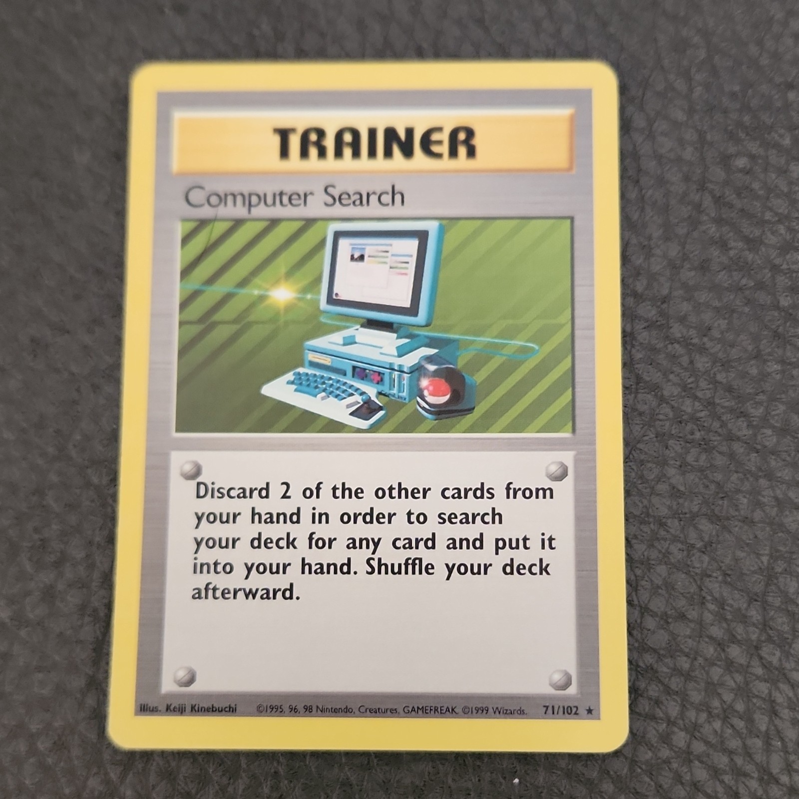 Pokémon Computer Search 71/102 Base Set Rare Regular 1999 Trainer Card Near Mint