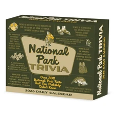 Willow Creek Press,  National Park Trivia 2026 Desk Calendar, 6.18'' X 5.43'', D