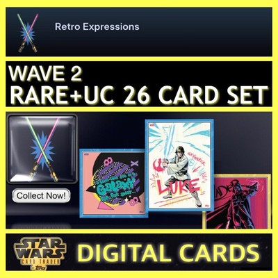 RETRO EXPRESSIONS 2026 RARE+UC 26 CARD SET-TOPPS STAR WARS CARD TRADER