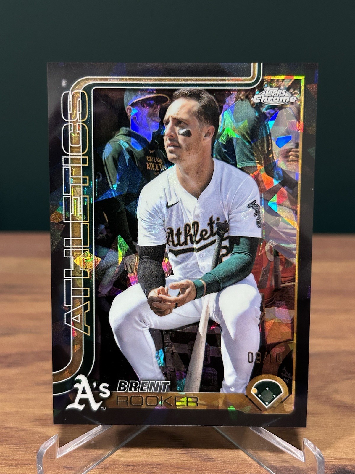 2025 Topps Chrome Sapphire Brent Rooker Image Variation /10 Black SSP #54