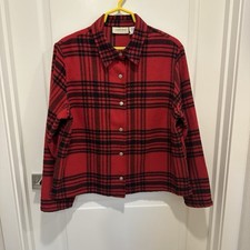 Lemon Grass Women s Red Plaid Wool Blend Flan...